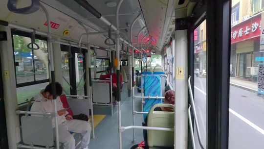 城市交通公交车高清实拍