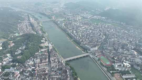 南平市建阳区航拍福建城市建筑高空俯拍鸟瞰