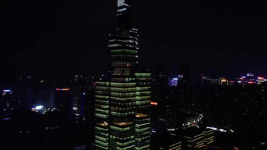 贵州省贵阳市主城区城市夜景航拍