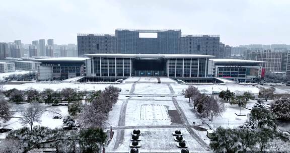 济南高新区雪景