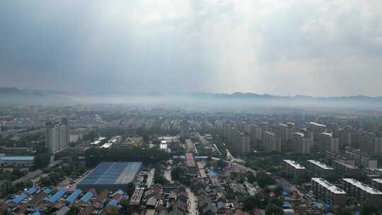 航拍山东潍坊青州古城5A景区