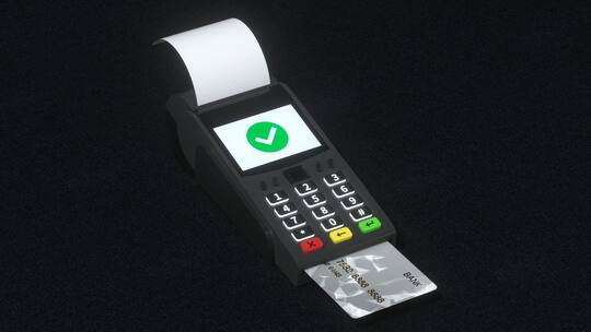 银行卡刷卡过程模拟视频素材模板下载