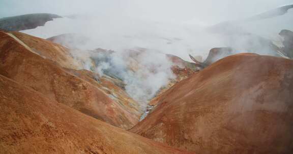 火山，蒸汽，冰岛，地球