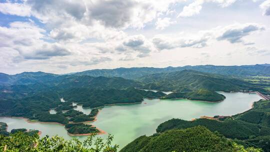 衡阳常宁天堂湖航拍延时4k