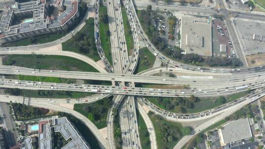 城市立交桥交通航拍视频素材模板下载