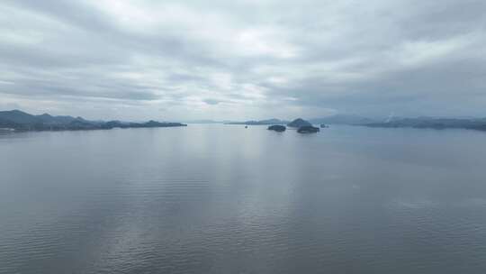 4K航拍浙江千岛湖风景区风光