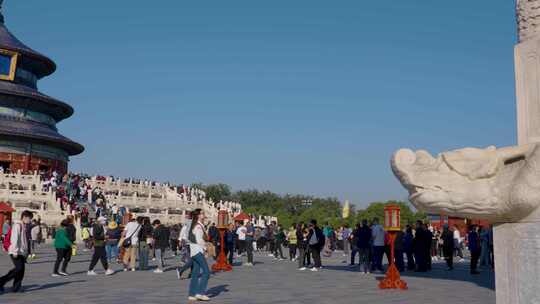 北京天坛祈年殿游客视频