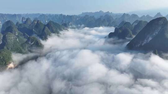 桂林漓江风光 烟雨漓江