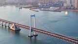 跨海大桥城市景观俯瞰高清在线视频素材下载