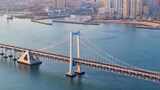 跨海大桥城市景观俯瞰高清在线视频素材下载
