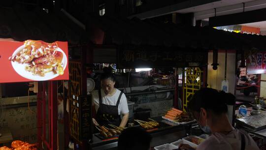 扬州街头夜市美食