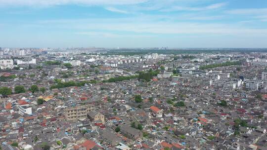 航拍扬州城市建筑