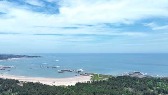 大海航拍海平面碧海蓝天海面唯美海岸线风光