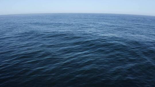 航拍风平浪静的蓝色大海视频素材模板下载