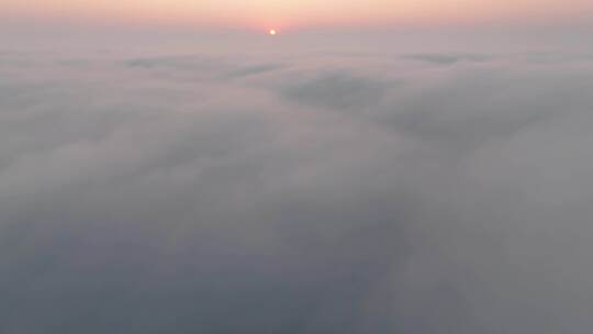 城市日出云海空镜 沈阳平流雾 4段