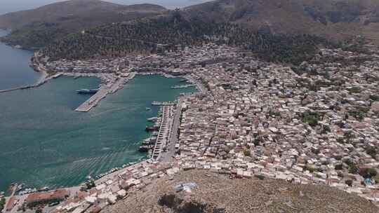 Kalymnos，希腊岛，无人机，海