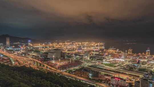 深圳盐田港4K60帧夜转日延时