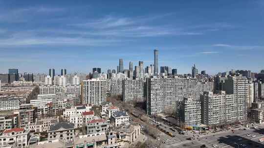 北京城市建筑俯瞰全景延时