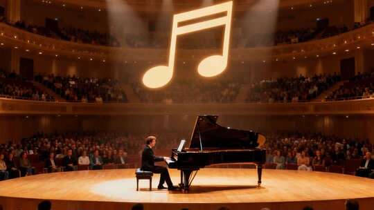 音符跳动表演与乐器集锦舞台演出及制作