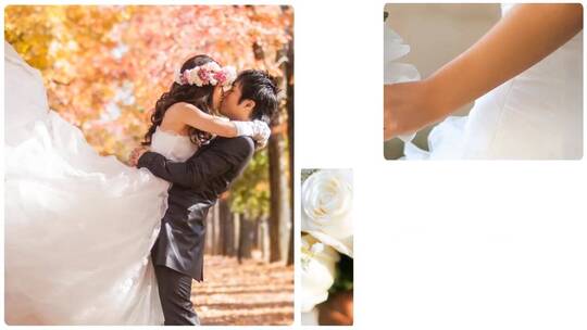 唯美浪漫白色婚礼相片展示AE模板
