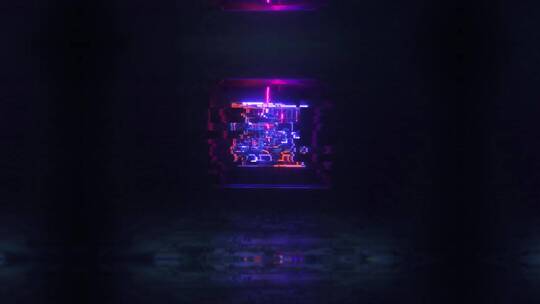 炫酷舞台酒吧几何灯光背景视频素材模板下载