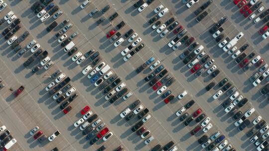 汽车工厂生产车间停车场轿车新能源