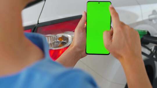 绿屏 屏幕 工作 手机 智能手机