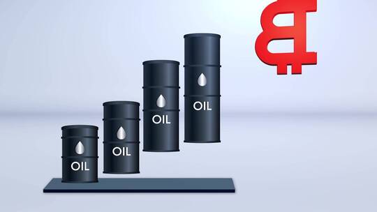 供求关系，比特币促进石油的价格上涨视频素材模板下载