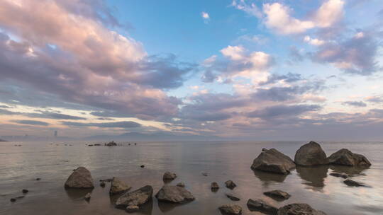 4K绝美海边延时夕阳宣传片