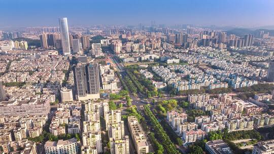 广东省中山市城市风景航拍