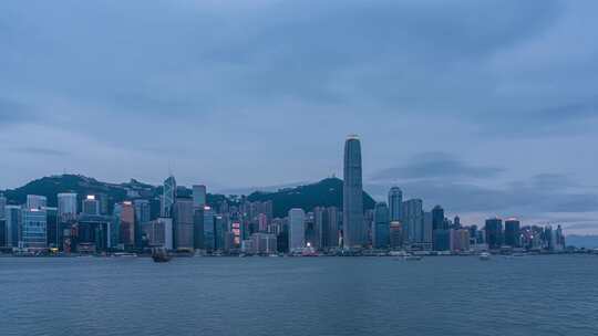 香港日转夜延时摄影