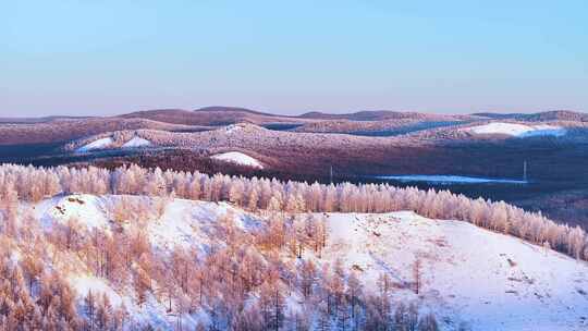 航拍大兴安岭雪森林-2