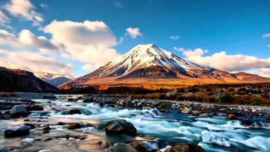 中国河山合集包含雪山森林草原湖泊溪流等