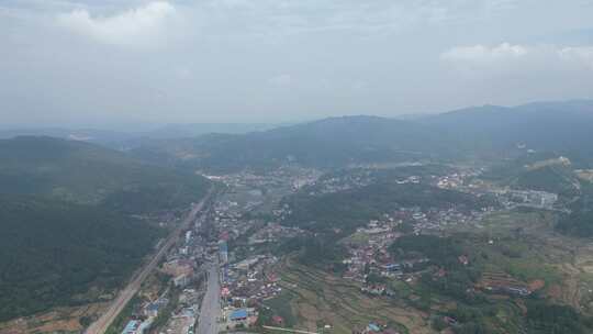 航拍湖南怀化鹤城区城市风光