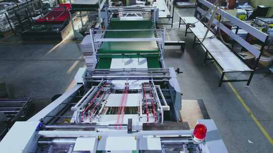 工厂车间机械印刷设备视频素材模板下载