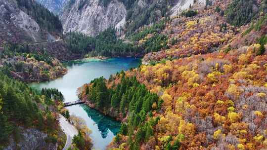 九寨沟五花海航拍