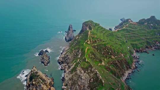 高清实拍福建霞浦四礵列岛大海岛屿