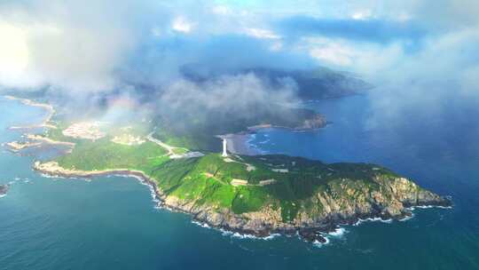 海南文昌海南岛云海佛光航拍岛屿海洋风景