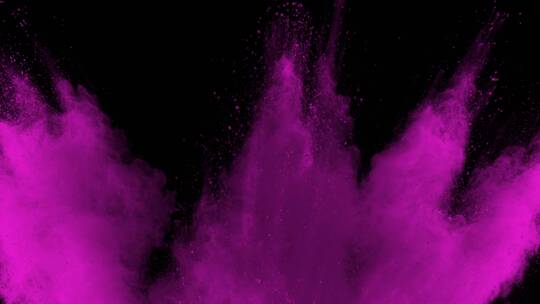紫色粉末爆炸视频素材模板下载