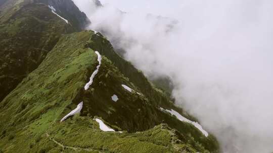 浓雾从山谷爬行而来