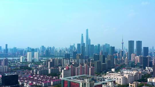 上海高楼林立城市航拍