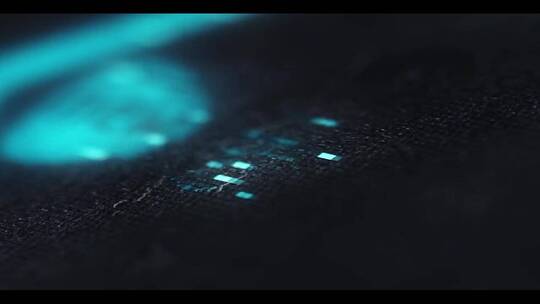 蓝色粒子科技感纹路logo演绎