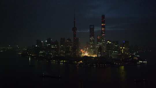 上海凌晨3点航拍视频素材模板下载