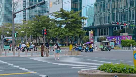 4K 深圳城市高楼行车视角写字楼