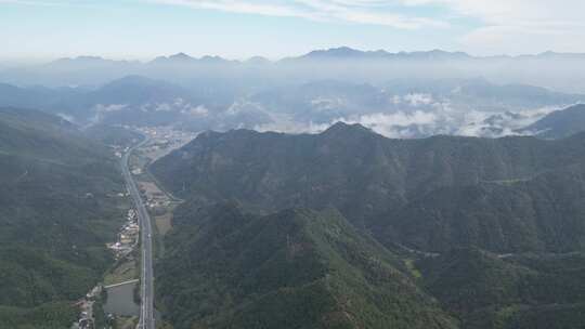 丽水遂昌山村航拍