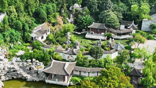 航拍邓州花洲书院