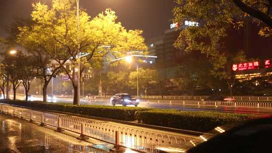 北京 夜景 车流