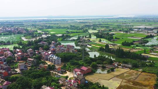 航拍南昌城郊田园