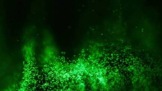 绿色唯美粒子空间三维背景大屏舞美