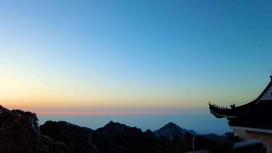 黄山风景区壮观云海延时唯美风景视频素材